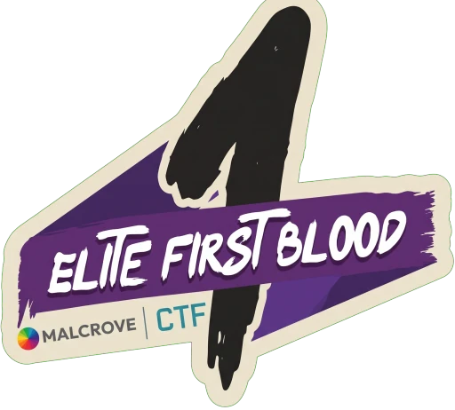 The Elite First Blood (Malcrove CTF) sticker