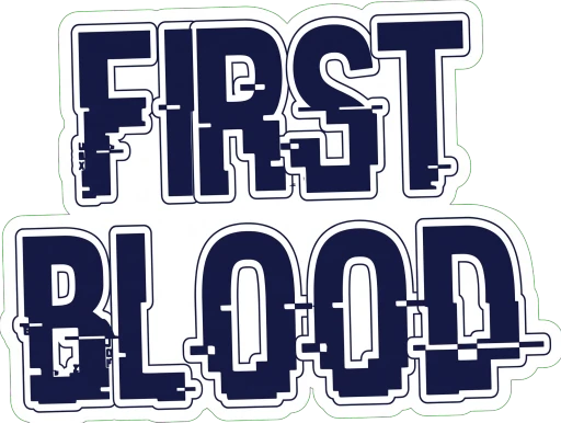 The FIRST BLOOD sticker